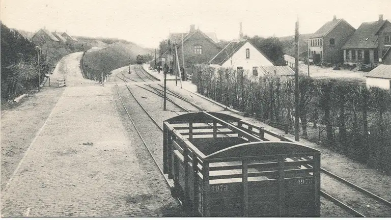 Tolne Stationsby med jernbanen før 1912
