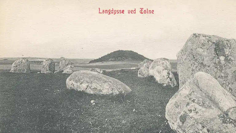 Billedet viser Langdyssen ved Tolne, ca. 1920